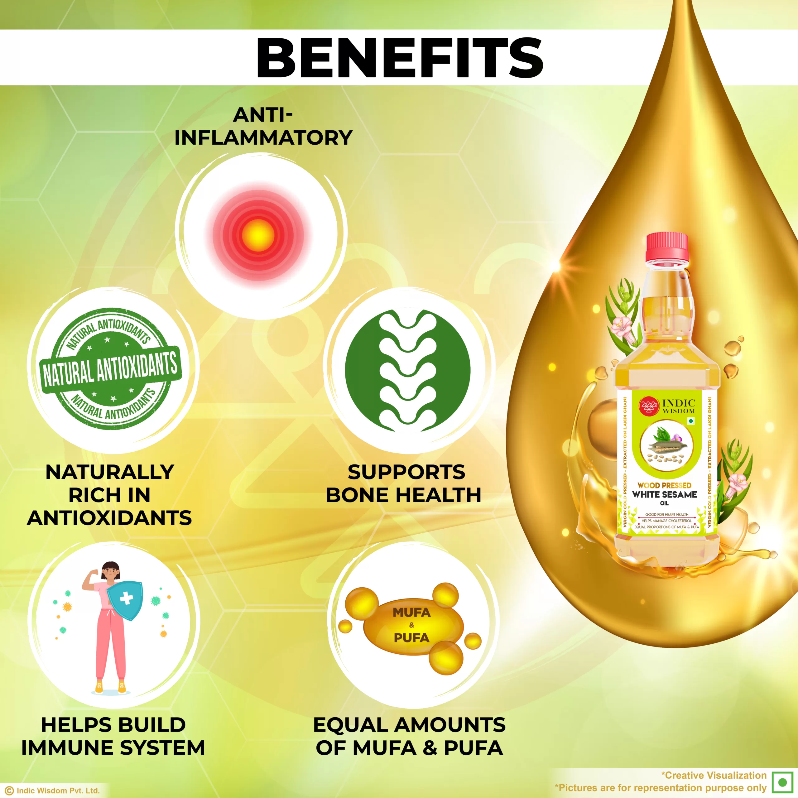 Benefits of wood pressed white sesame oil
