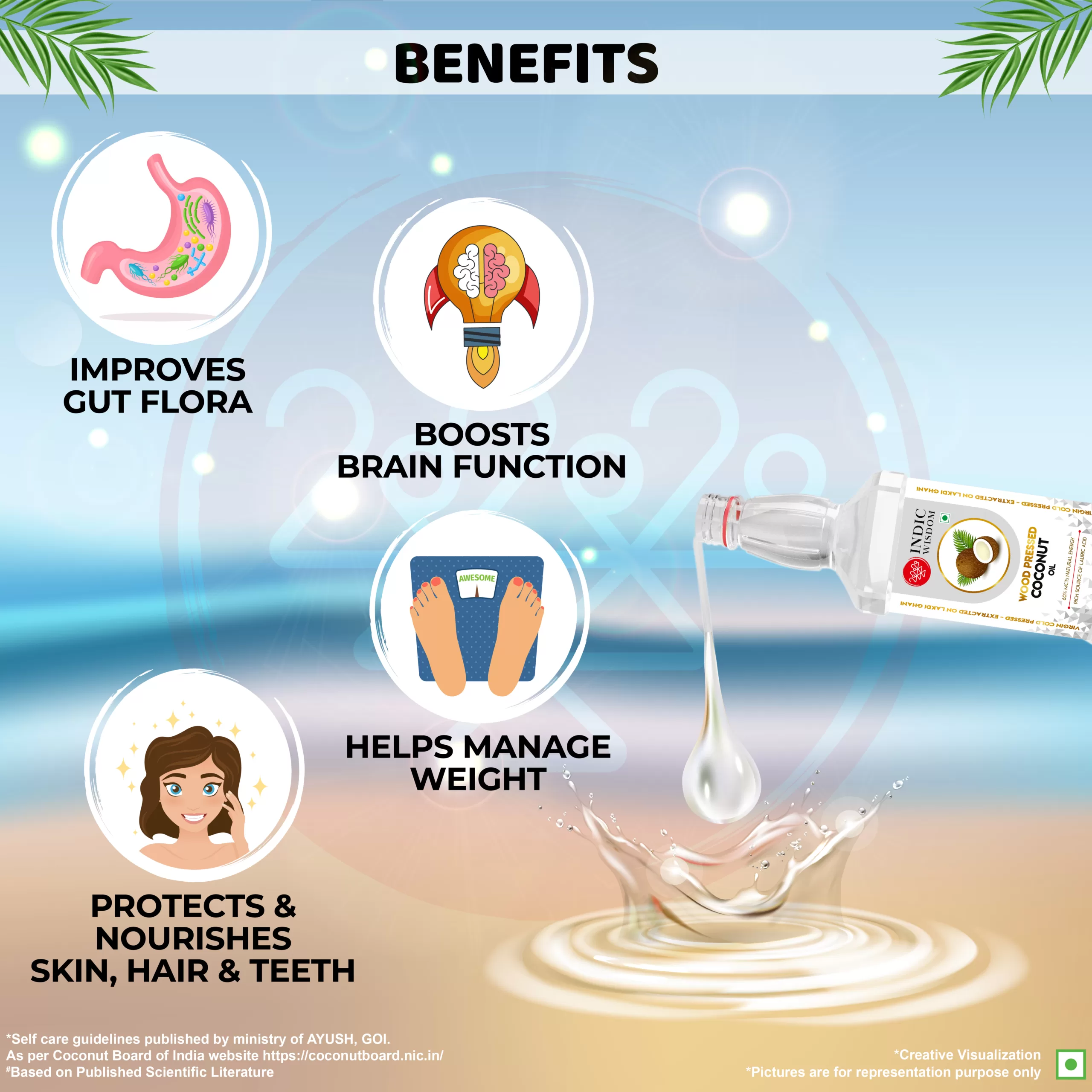 Benefits of wood pressed coconut oil