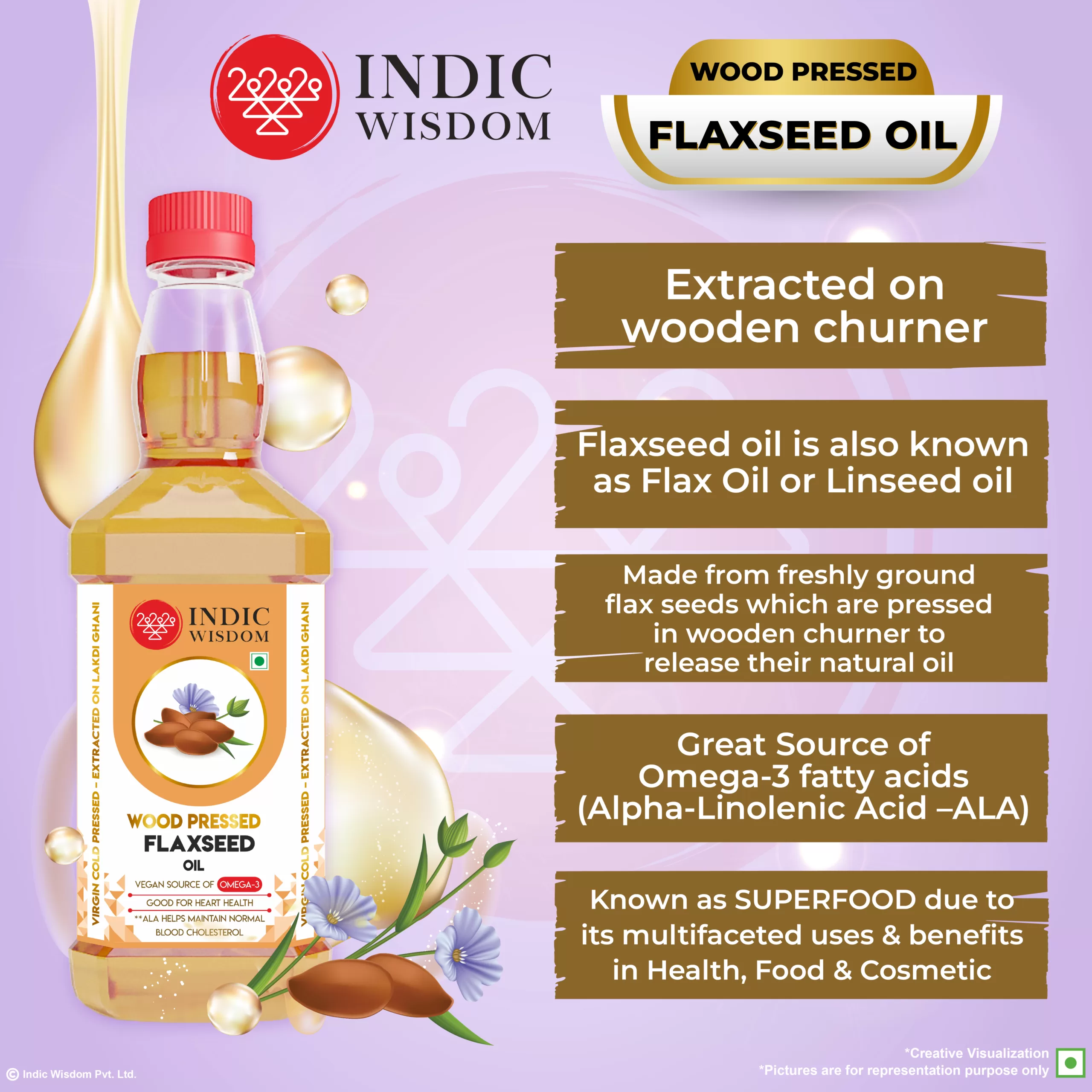 Benefits of wood pressed flaxseed oil