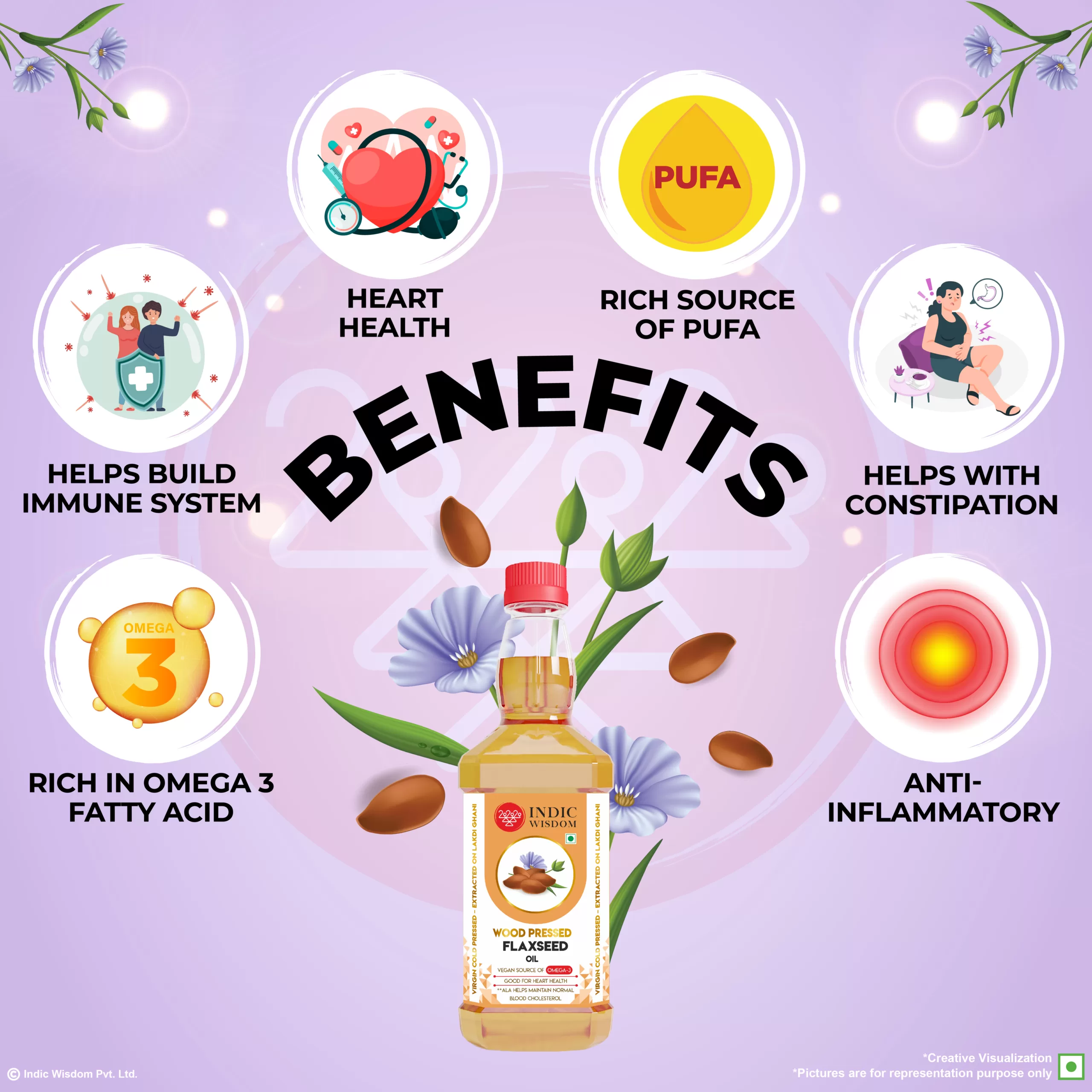 Benefits of wood pressed flaxseed oil